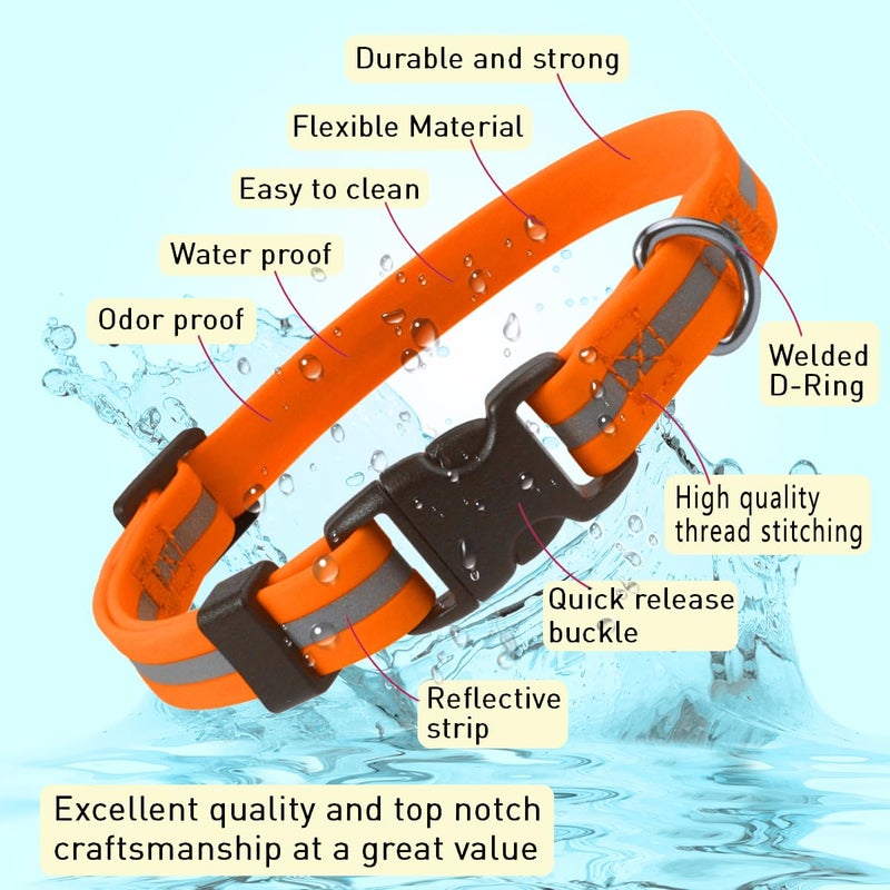 YOY 8pcs PVC Anti-Odor Waterproof Puppy Whelping ID Collars + 14pcs Soft Nylon Litter Collars, Reflective Stripe Baby Dog ID Bands Pet Identification for Newborn Pets Cats Kitten, Set of 22 - Image 3